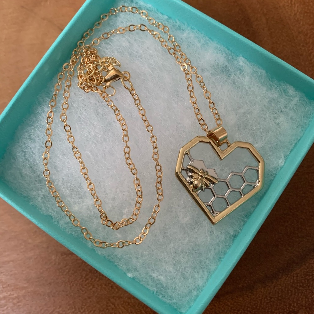 Honeycomb Heart necklace